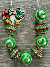 Load image into Gallery viewer, Christmas Characters- Mickey &amp; Minnie elves statement necklace