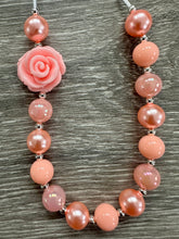 Load image into Gallery viewer, Valentine’s Day- coral rose statement necklace