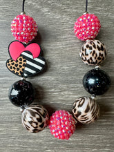 Load image into Gallery viewer, Valentine’s Day- leopard &amp; pink heart statement