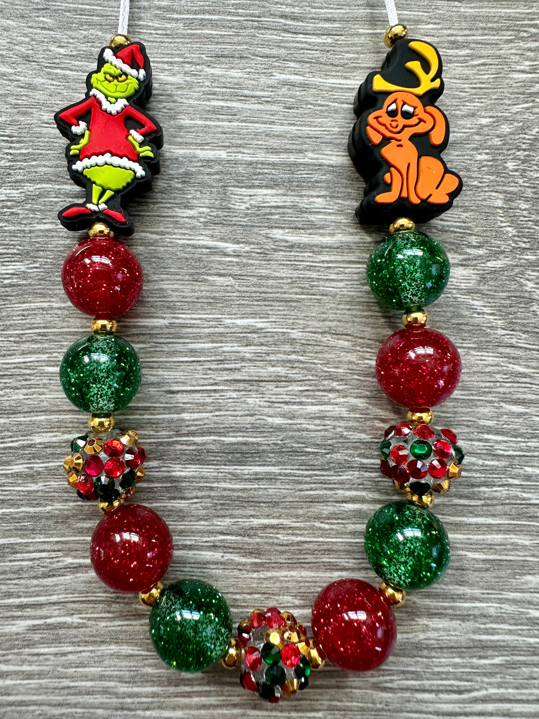Christmas Characters- Grinch & Max statement necklace