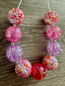Valentine- crackle & rhinestone