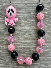 Load image into Gallery viewer, Halloween- pink Ghostface statement necklace