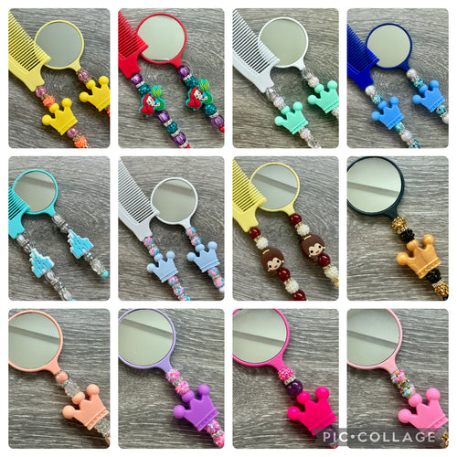 Princess- combs & mirrors