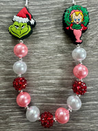 Christmas Characters- Grinch & Cindy Lou statement necklace