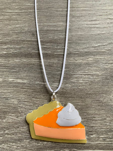 Fall Food- pumpkin pie pendant only