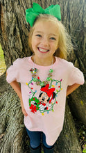 Load image into Gallery viewer, Christmas Characters- Mickey &amp; Minnie elves statement necklace