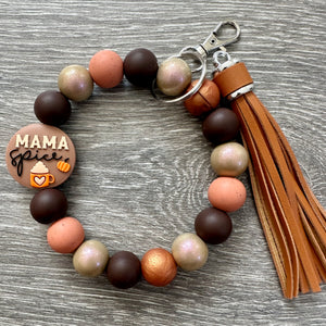 Fall Food- wristlet keychains