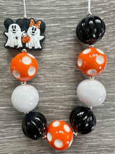 Load image into Gallery viewer, Halloween- Mickey &amp; Minnie ghost statement necklace