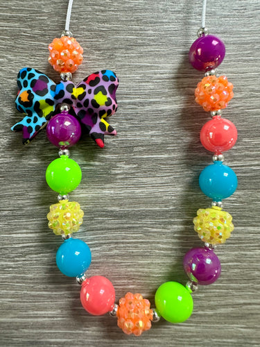 Throwback Thursday- rainbow leopard bow statement