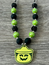 Load image into Gallery viewer, Halloween- Witch Boo Bucket statement necklace