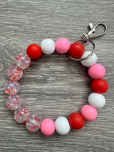Load image into Gallery viewer, Valentine’s Day- wristlet keychain