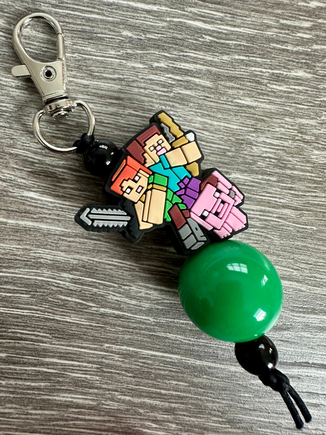 Coming to Theaters- Minecraft zipper pull keychain