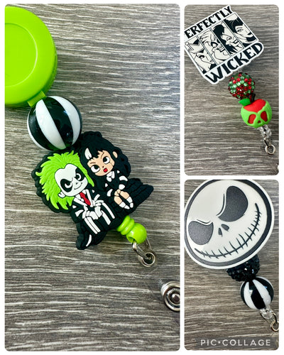Halloween Movies- retractable badge reels