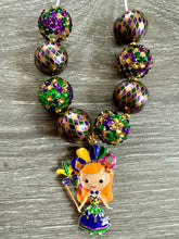 Load image into Gallery viewer, Mardi-Gras- girl pendant