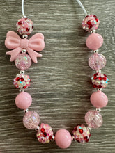 Load image into Gallery viewer, Valentine’s Day- bow statement necklace