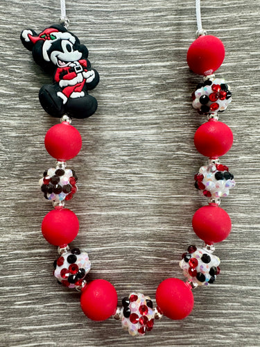 Christmas Characters- Santa Mickey statement necklace