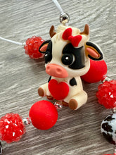 Load image into Gallery viewer, Valentine’s Day- cow statement necklace