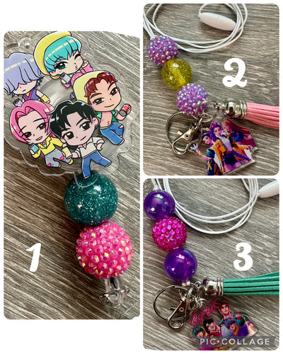 K-Pop Demon Hunters- badge reel and lanyard