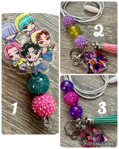 K-Pop Demon Hunters- badge reel and lanyard