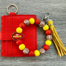 Load image into Gallery viewer, Chiefs wristlet keychain