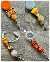 Load image into Gallery viewer, Fall Food- lanyard and badge reels