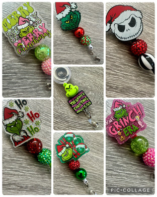 Christmas Characters- retractable badge reels