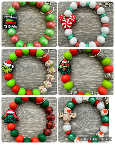 Christmas Characters- wristlet keychains