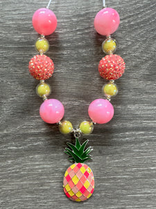 Fruit- pink pineapple pendant