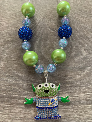 Whimsical- alien pendant