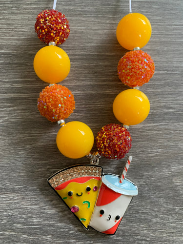 Sweet Treats & Good Eats- pizza & soda pendant