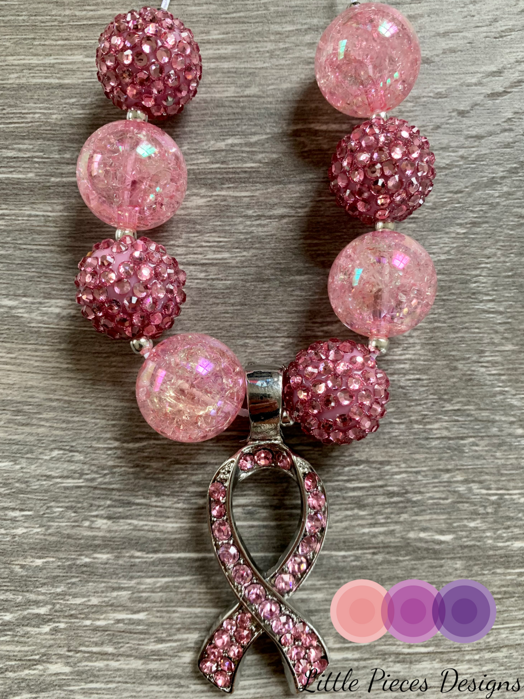 Pink ribbon pendant