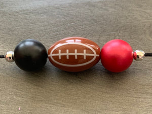 Super Bowl- Single Bead football (choose your colors)