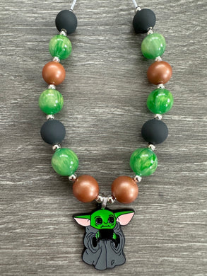 Friends- Baby Yoda skinny pendant