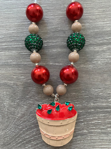 Fall Food- apple basket pendant