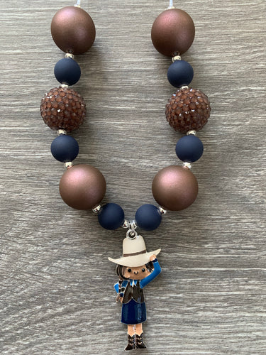 States- cowgirl pendant
