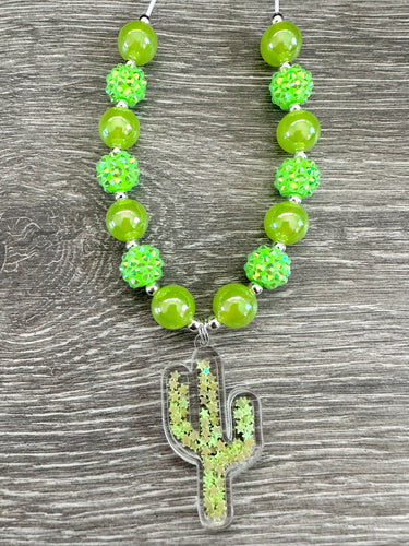 Taco- cactus shaker pendant